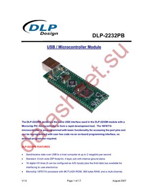 DLP-2232PB-G datasheet  